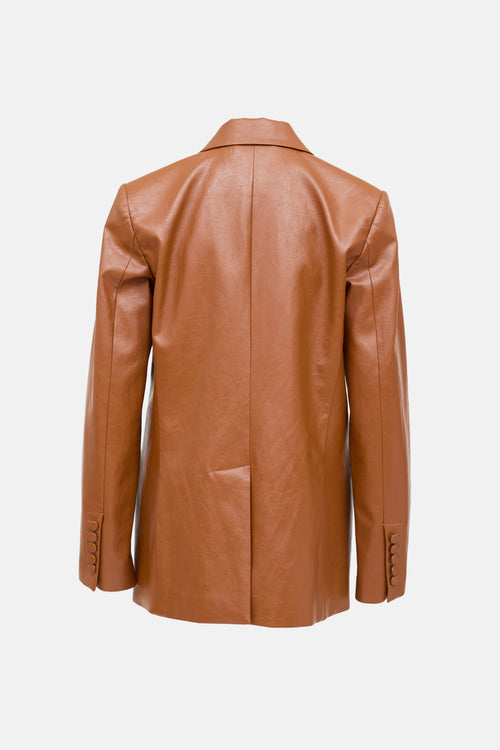 Faux Leather Blazer