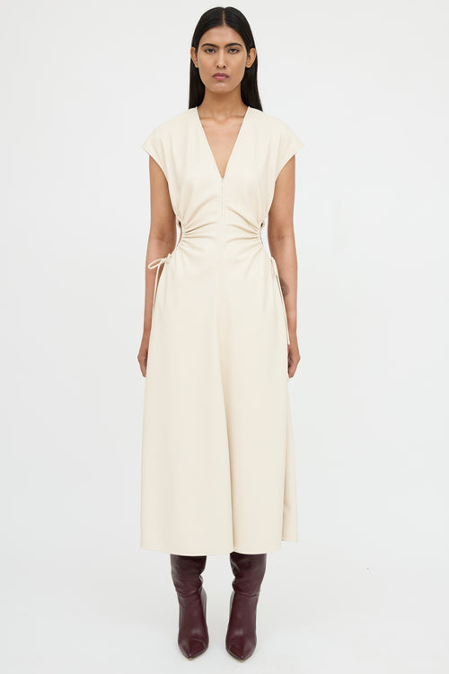 A.L.C. Faux Leather Drawstring Dress