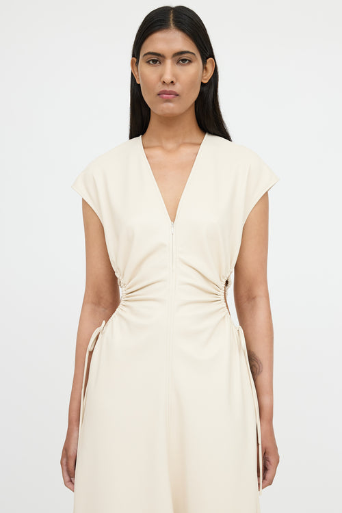 A.L.C. Faux Leather Drawstring Dress