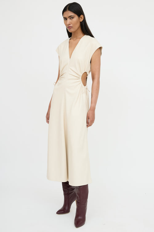 A.L.C. Faux Leather Drawstring Dress