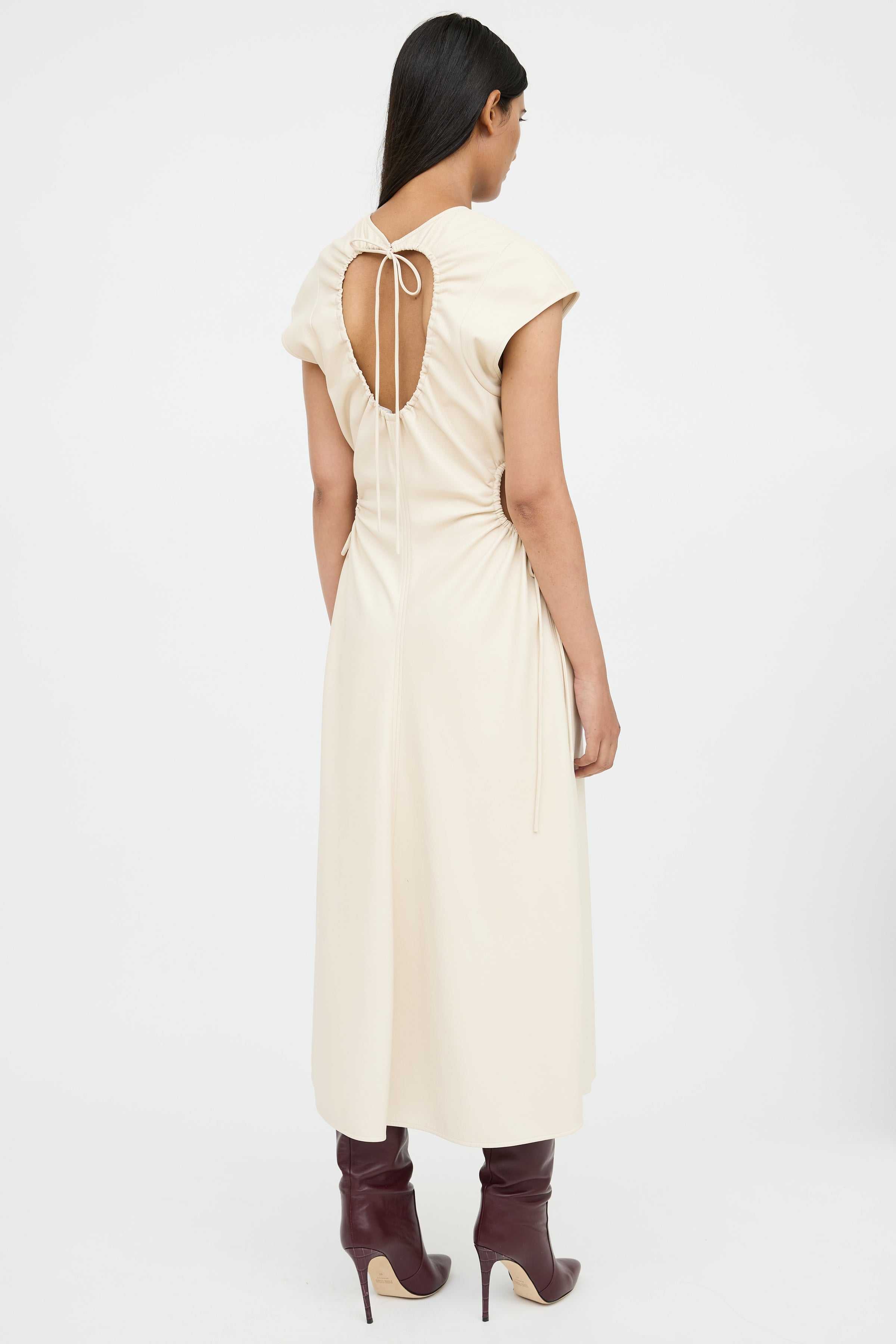 A.L.C. // Faux Leather Drawstring Dress VSP Consignment A.L.C. // Faux Leather Drawstring Dress VSP Consignment