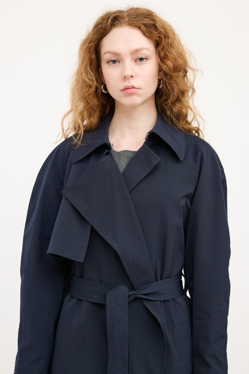 A.L.C. Navy Belted Trench Coat