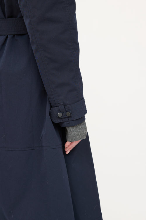 A.L.C. Navy Belted Trench Coat