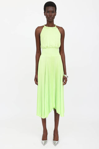 Pleated Halter Dress