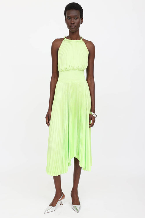 Pleated Halter Dress