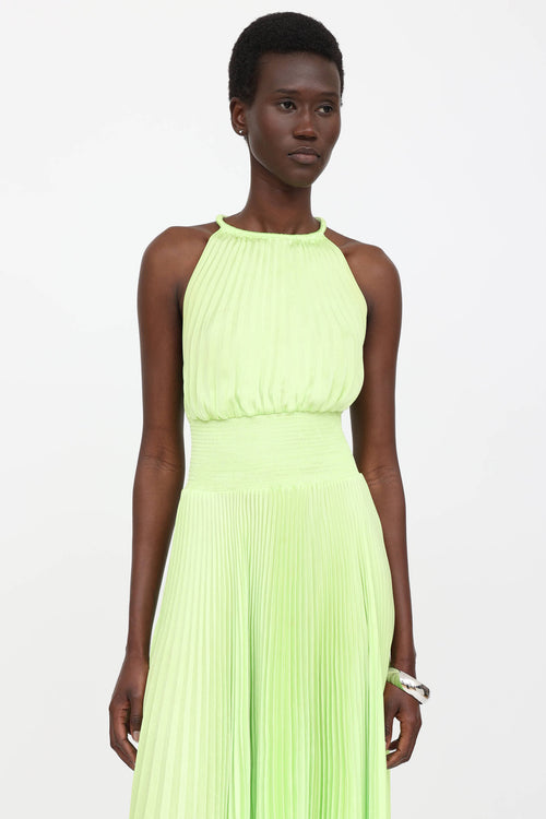 Pleated Halter Dress