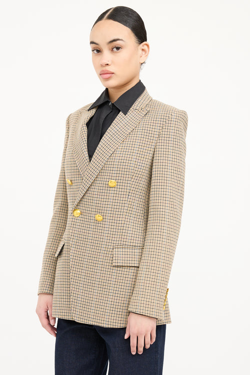 A.L.C. Houndstooth Doublebreasted Blazer