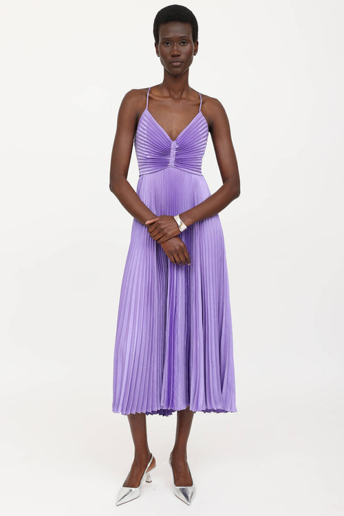 Pleated Sleeveless Dress