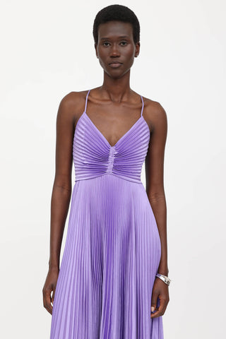 Pleated Sleeveless Dress
