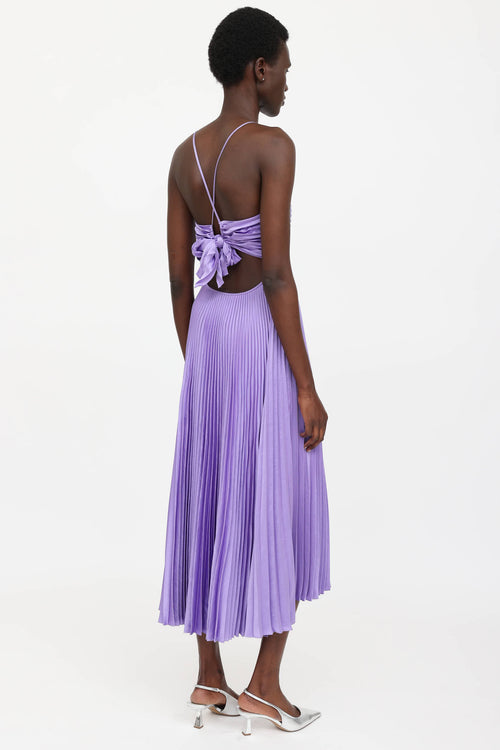 Pleated Sleeveless Dress