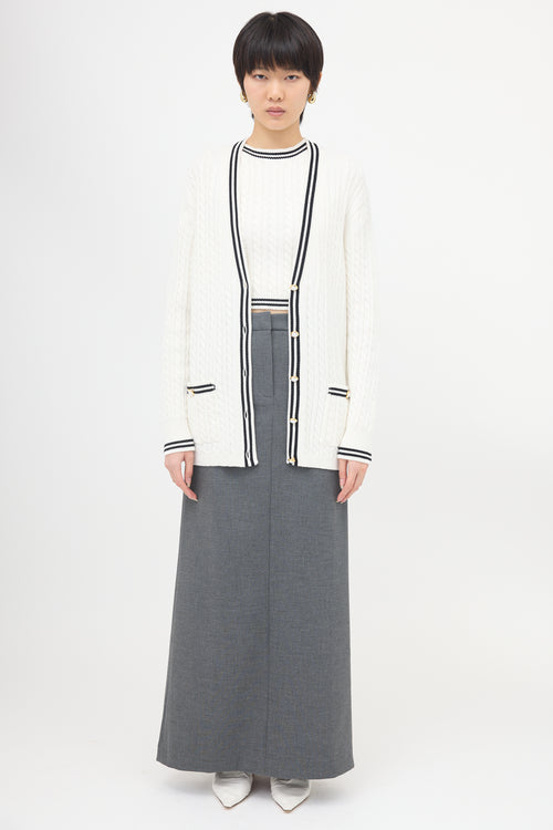 Alessandra Rich Cable Knit Cardigan