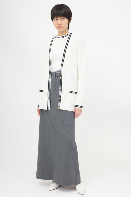 Alessandra Rich Cable Knit Cardigan