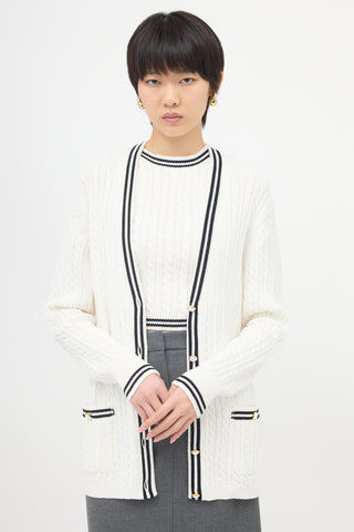 Alessandra Rich Cable Knit Cardigan
