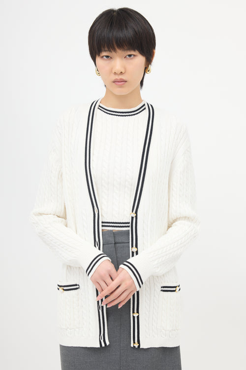 Alessandra Rich Cable Knit Cardigan