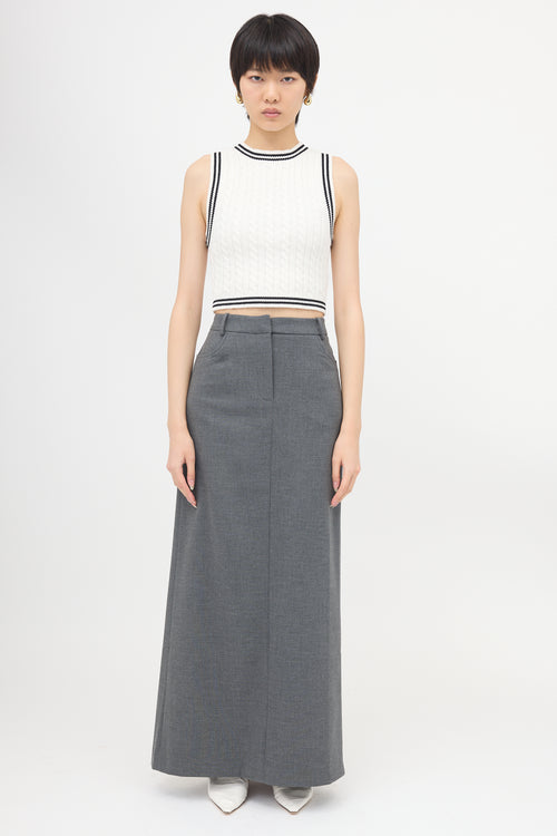 Alessandra Rich Cable Knit Vest