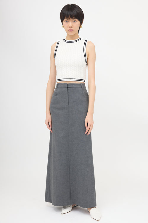 Alessandra Rich Cable Knit Vest