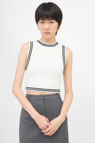 Alessandra Rich Cable Knit Vest