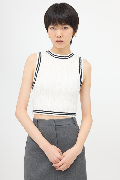 Alessandra Rich Cable Knit Vest