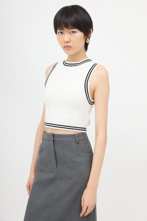 Alessandra Rich Cable Knit Vest