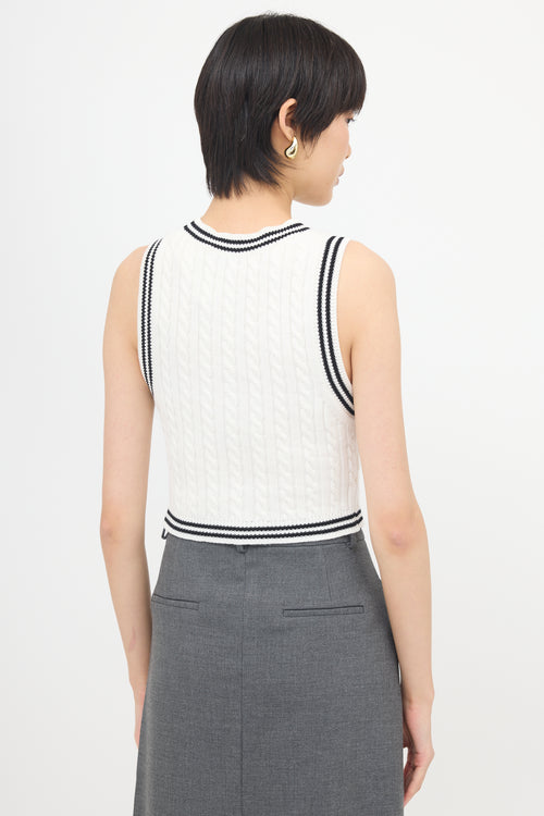 Alessandra Rich Cable Knit Vest