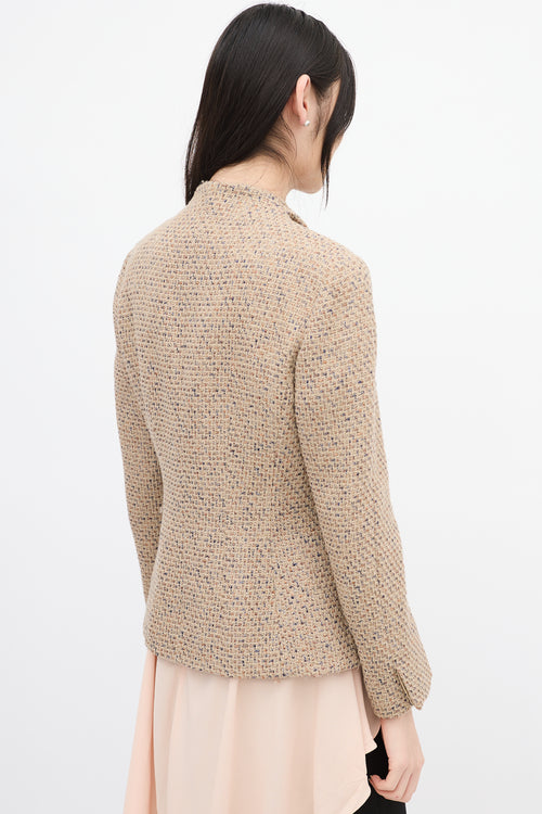 Alexander McQueen Beige & Multi Wool Tweed Jacket