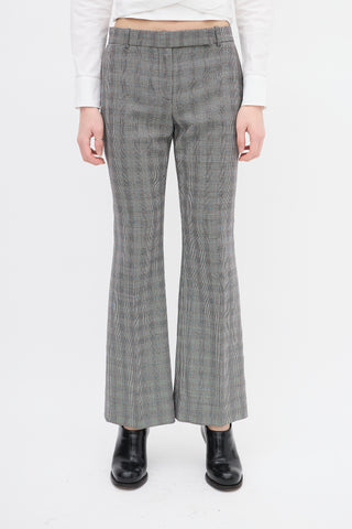 Alexander McQueen Black & White Wool Houndstooth Trouser