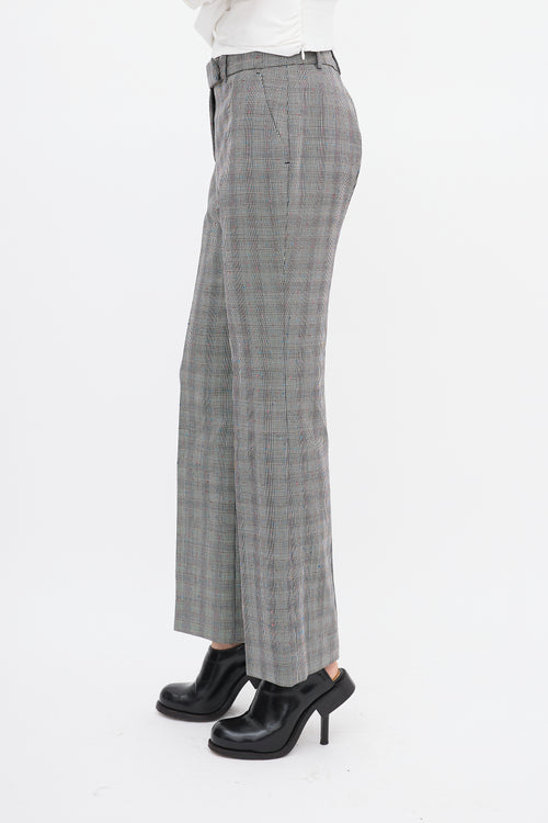 Alexander McQueen Black & White Wool Houndstooth Trouser