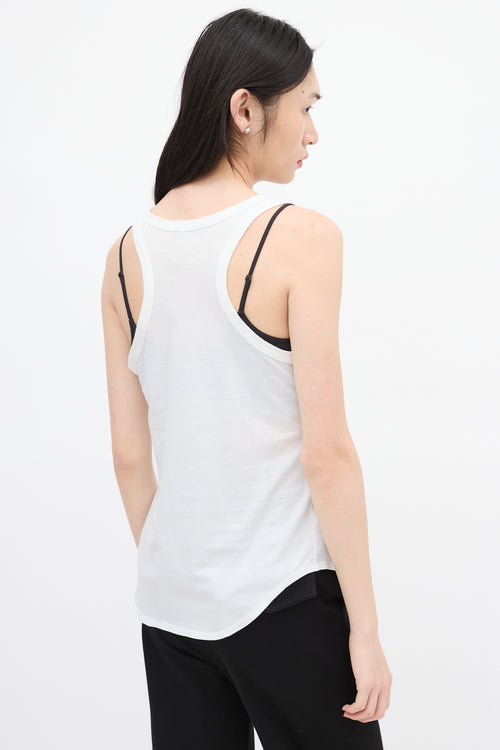 Alexander McQueen White & Black Skull Graphic Tank