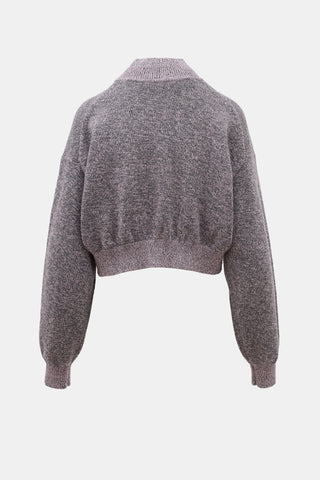 T by Alexander Wang Cropped Logo Sweater