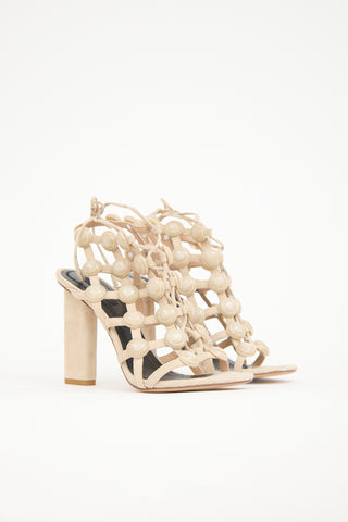 Alexander Wang Suede Rubie Caged Sandal