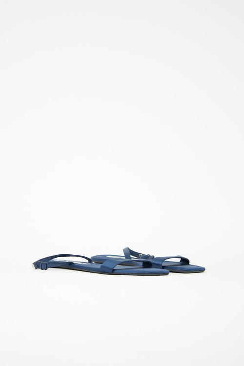 Satin Logo Sandal