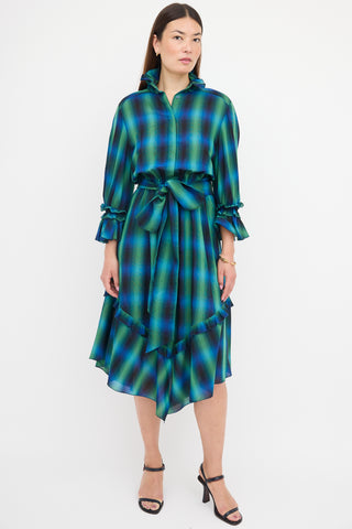Alexandre Vauthier Plaid Ruffle Dress