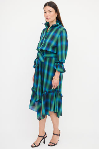 Alexandre Vauthier Plaid Ruffle Dress