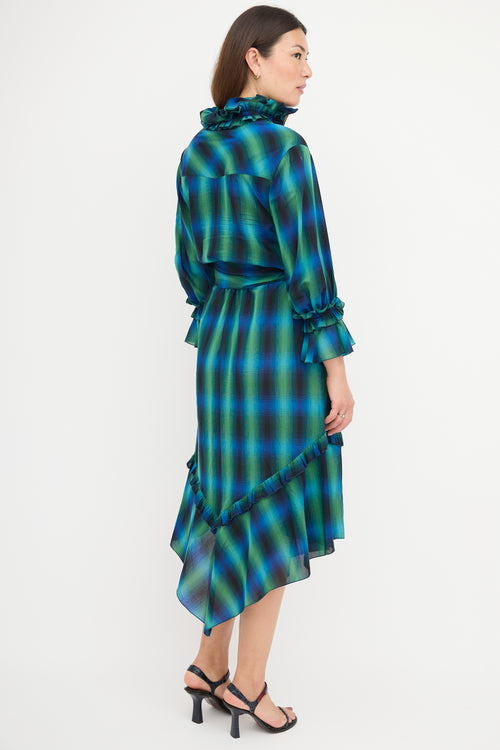 Alexandre Vauthier Plaid Ruffle Dress