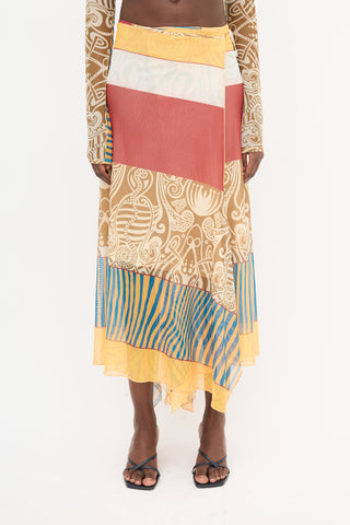 Alexis Brown & Multi Mesh Printed Slort