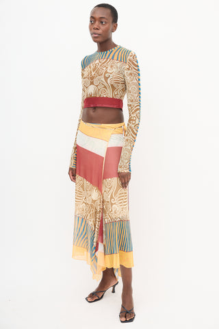 Alexis Brown & Multi Mesh Printed Slort