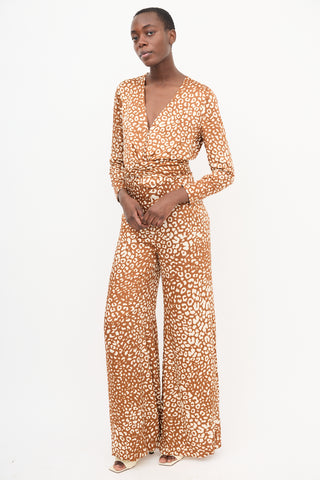 Alexis Brown & Cream Wide Leg Pant