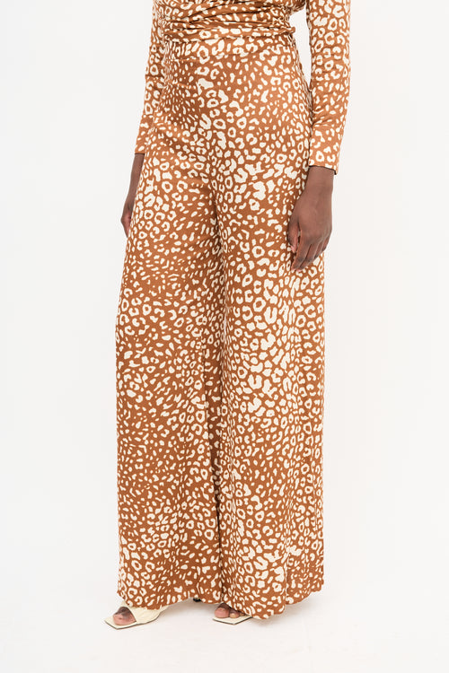 Alexis Brown & Cream Wide Leg Pant