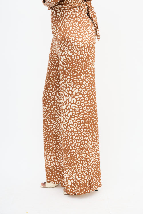 Alexis Brown & Cream Wide Leg Pant