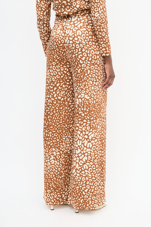 Alexis Brown & Cream Wide Leg Pant