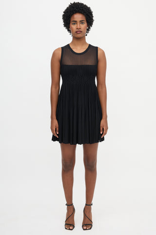 Alaïa Pleated Mini Dress