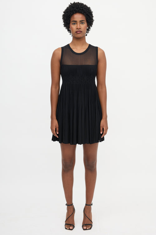 Alaïa Pleated Mini Dress