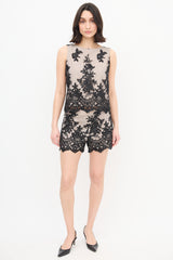 Alice + Olivia Mesh Floral Sequin Set