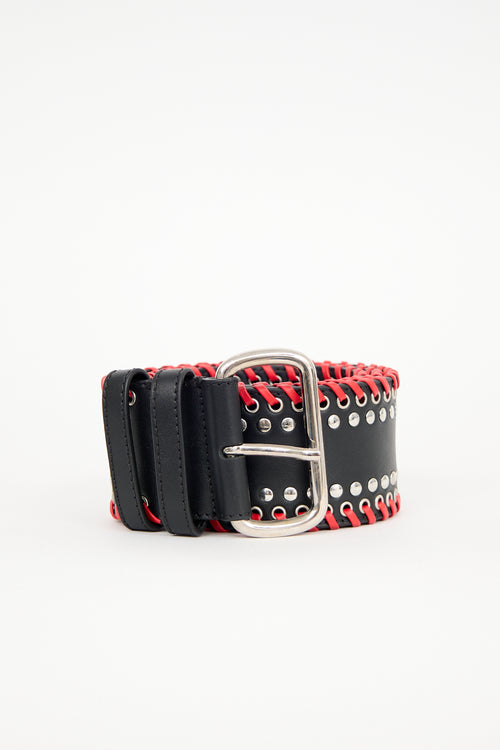 Altuzarra Leather Studded Belt