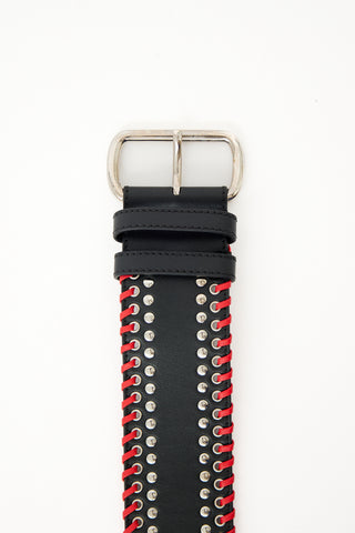 Altuzarra Leather Studded Belt