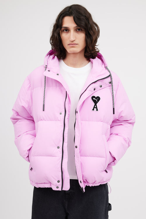 AMI Paris X Puma Pink Puffer Jacket