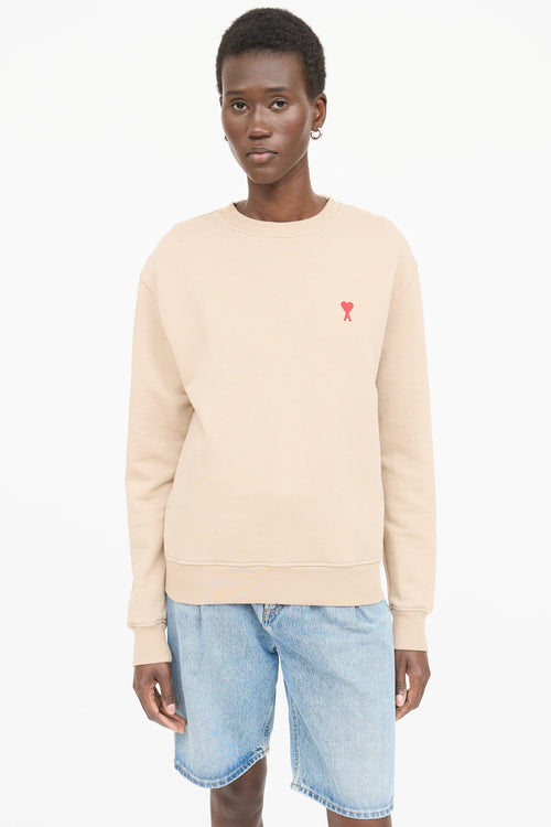 AMI Paris Logo Crewneck Sweatshirt