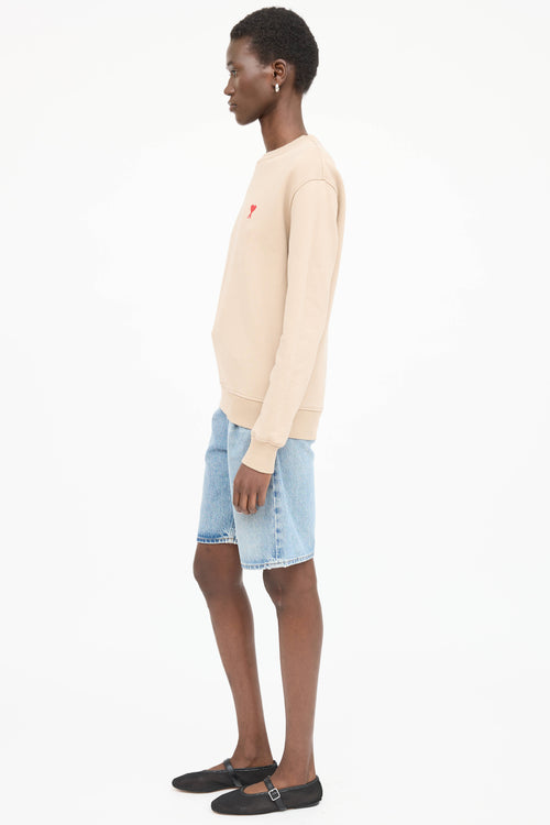 AMI Paris Logo Crewneck Sweatshirt