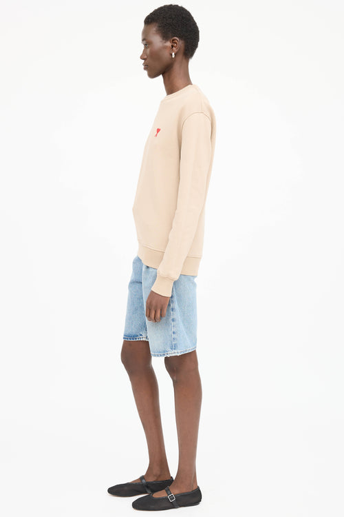 AMI Paris Logo Crewneck Sweatshirt