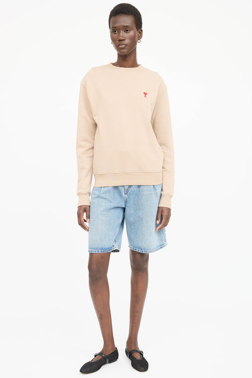 AMI Paris Logo Crewneck Sweatshirt